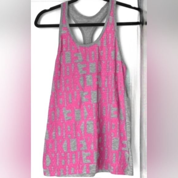 Oakley Tops - Oakley Hot Pink/Gray Tank